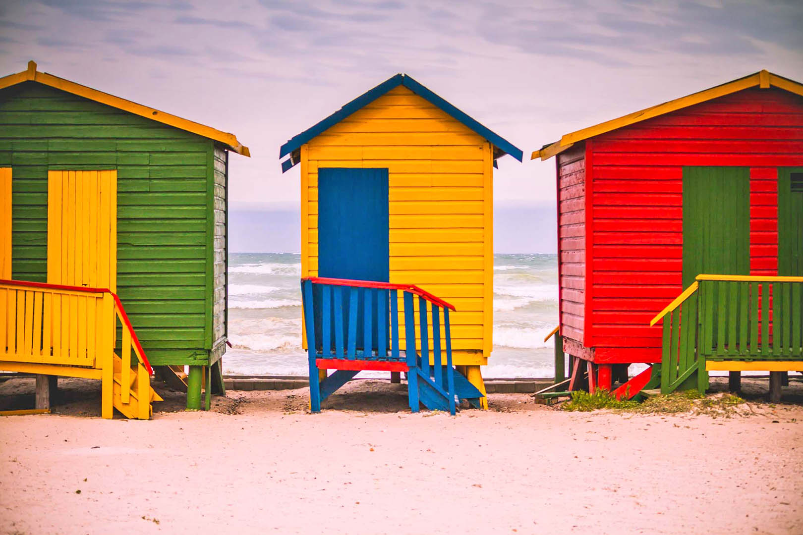 Image of Colourful huts at Muizenberg Beach, Cape Town - Tinotenda Chemvura