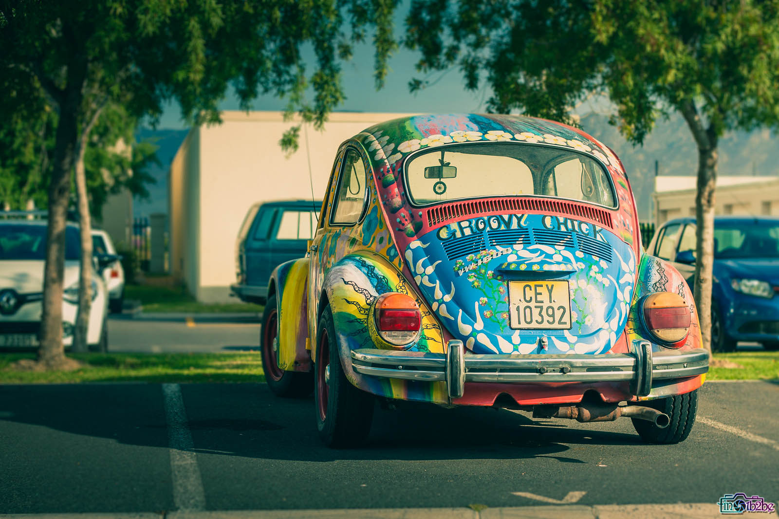 Colourful Parked Mini Cooper - Tinotenda Chemvura