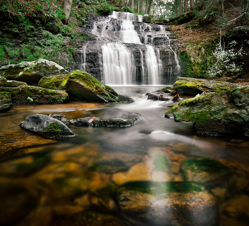 Long exposure photograph of a waterfall by Jay Cassario